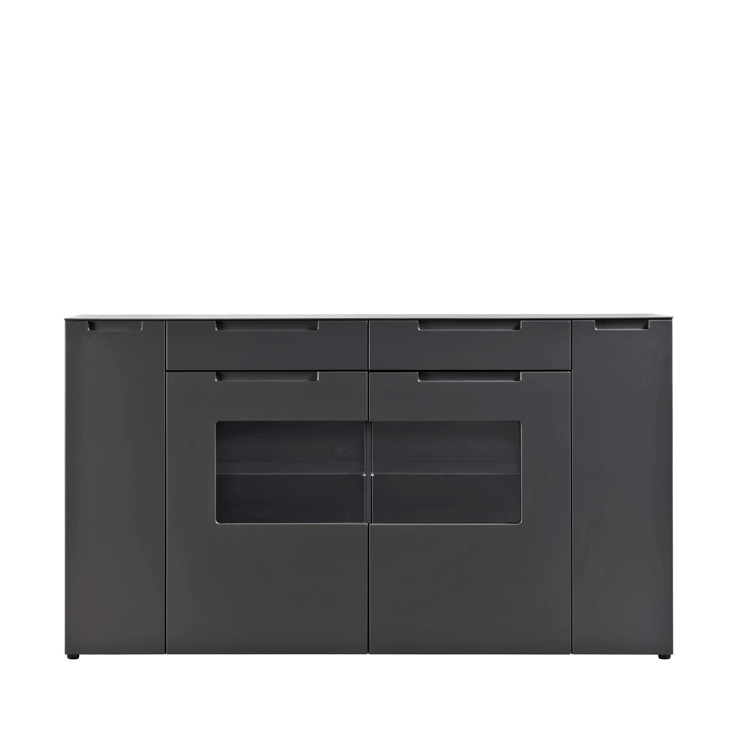 Highboard Mailand anthrazit matt MDF B/H/T: ca. 192x108x40 cm Mailand - anthrazit (192,00/108,00/40,00cm)