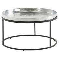 Couchtisch silber B/H/T: ca. 62x36x62 cm Couchtisch - silber (62,00/36,00/62,00cm) - Wohnling