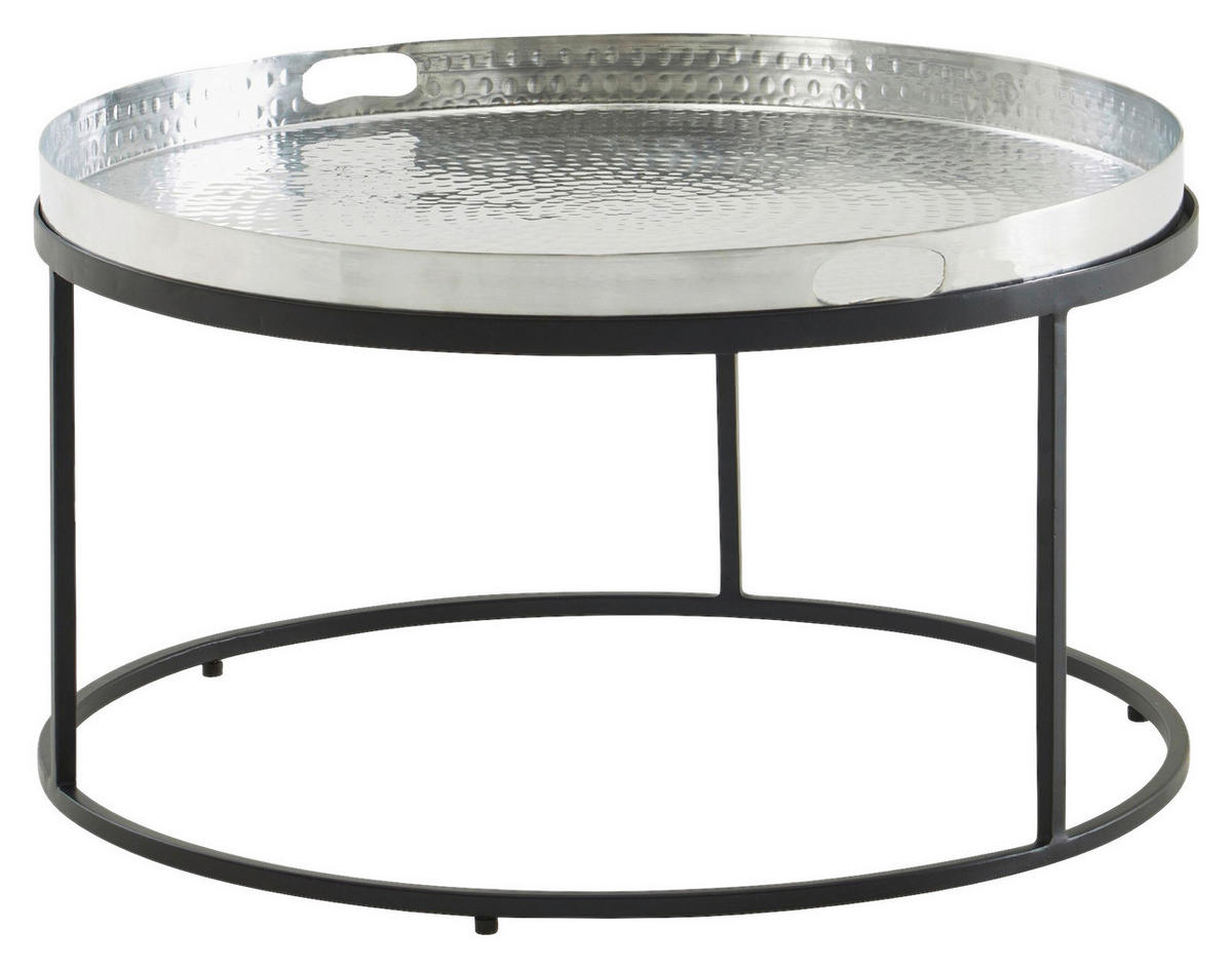 Couchtisch silber B/H/T: ca. 62x36x62 cm Couchtisch - silber (62,00/36,00/62,00cm) - Wohnling
