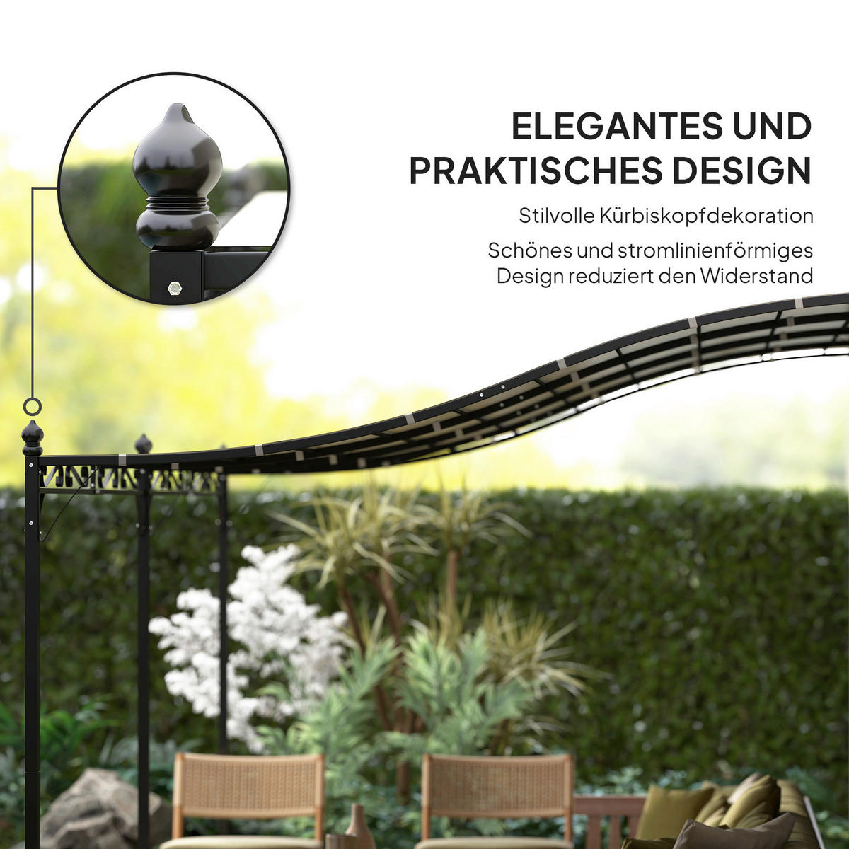 Outsunny Anbaupavillon cremeweiß Polyester B/H/L: ca. 298x253x491 cm Anbaupavillon - cremeweiß (491,00/298,00/253,00cm) - Outsunny