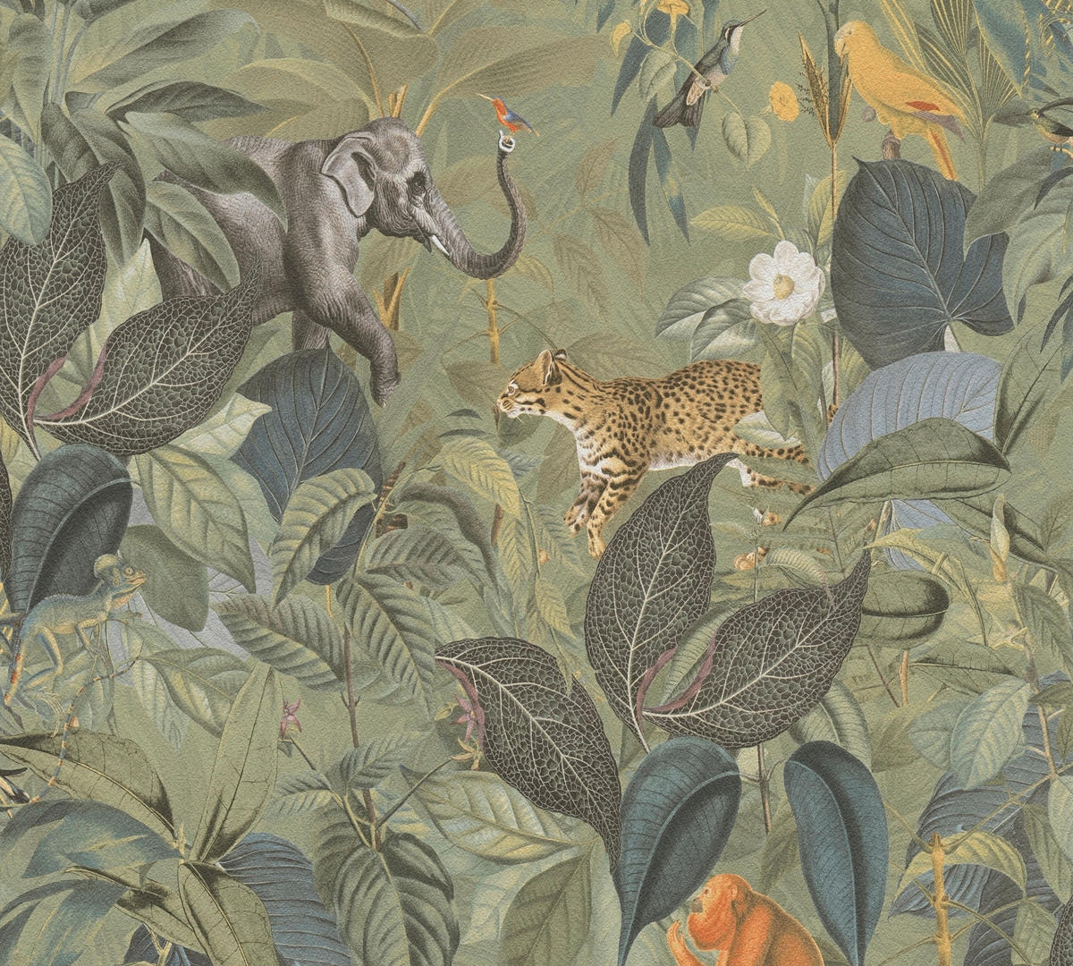 A.S.Creation Papiertapete grün B/H/D: ca. 53x1005x7,1 cm Papiertapete - grün (7,10/1005,00cm) - A.S.Creation