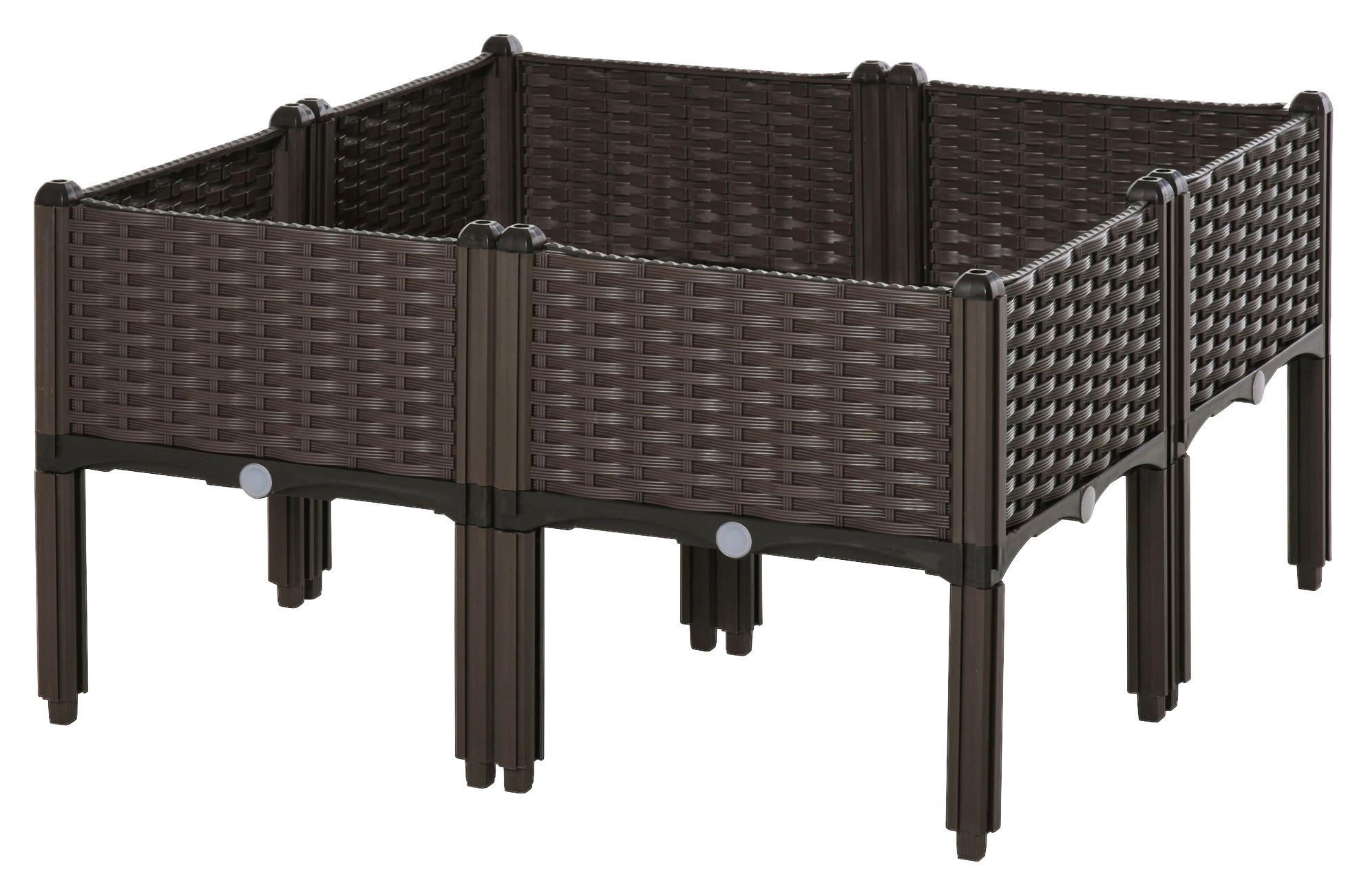 Outsunny Hochbeet kaffee Kunststoff B/H/T: ca. 80x44x80 cm Hochbeet 845-439V01 - kaffee (80,00/44,00/80,00cm) - Outsunny