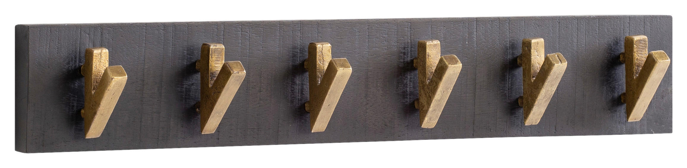 Wandgarderobe schwarz B/H/T: ca. 60x10x8 cm Wandgarderobe - schwarz (60,00/10,00/8,00cm) - Wohnling