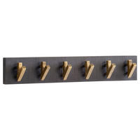 Wandgarderobe schwarz B/H/T: ca. 60x10x8 cm Wandgarderobe - schwarz (60,00/10,00/8,00cm) - Wohnling