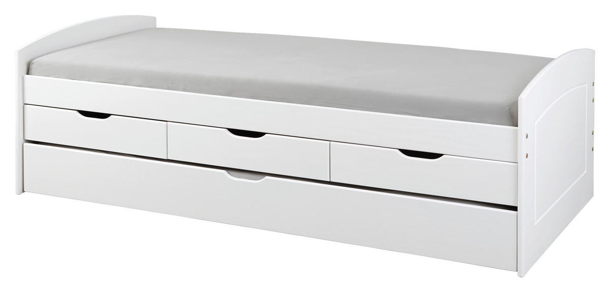 Funktionsbett RIEKA 90x200 weiß RIEKA 90x200 - weiß (205,00/98,00/63,00cm) - Inter Link