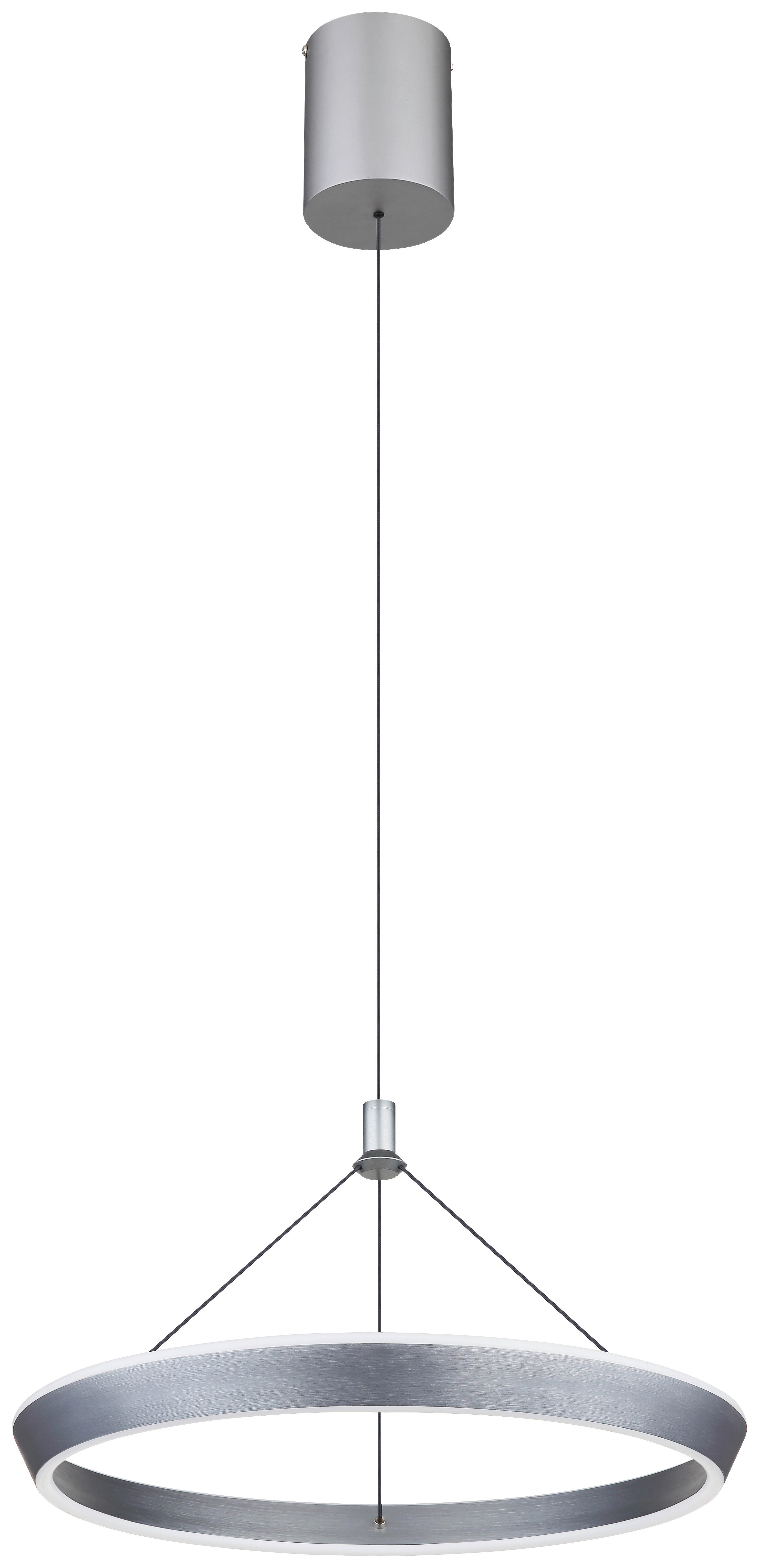 GLOBO LED-Pendelleuchte 67316 titanfarbig grau Silikon Aluminium Metall H/D: ca. 180x50 cm FERRA - titanfarbig/grau (50,00/180,00cm) - GLOBO