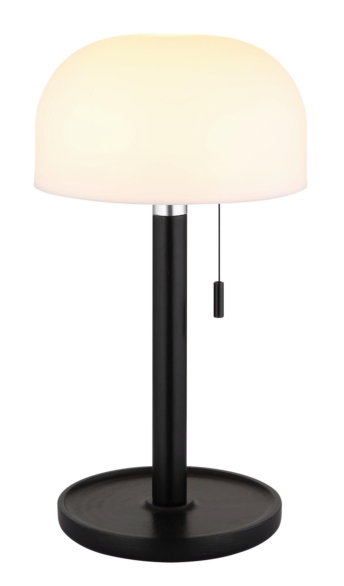 GLOBO LED-Tischleuchte NORMAN 21016S Opal weiß mattschwarz Bambus Kunststoff H/D: ca. 28x15 cm 1 Brennstellen NORMAN - weiß/Opal (15,00/28,00cm) - GLOBO