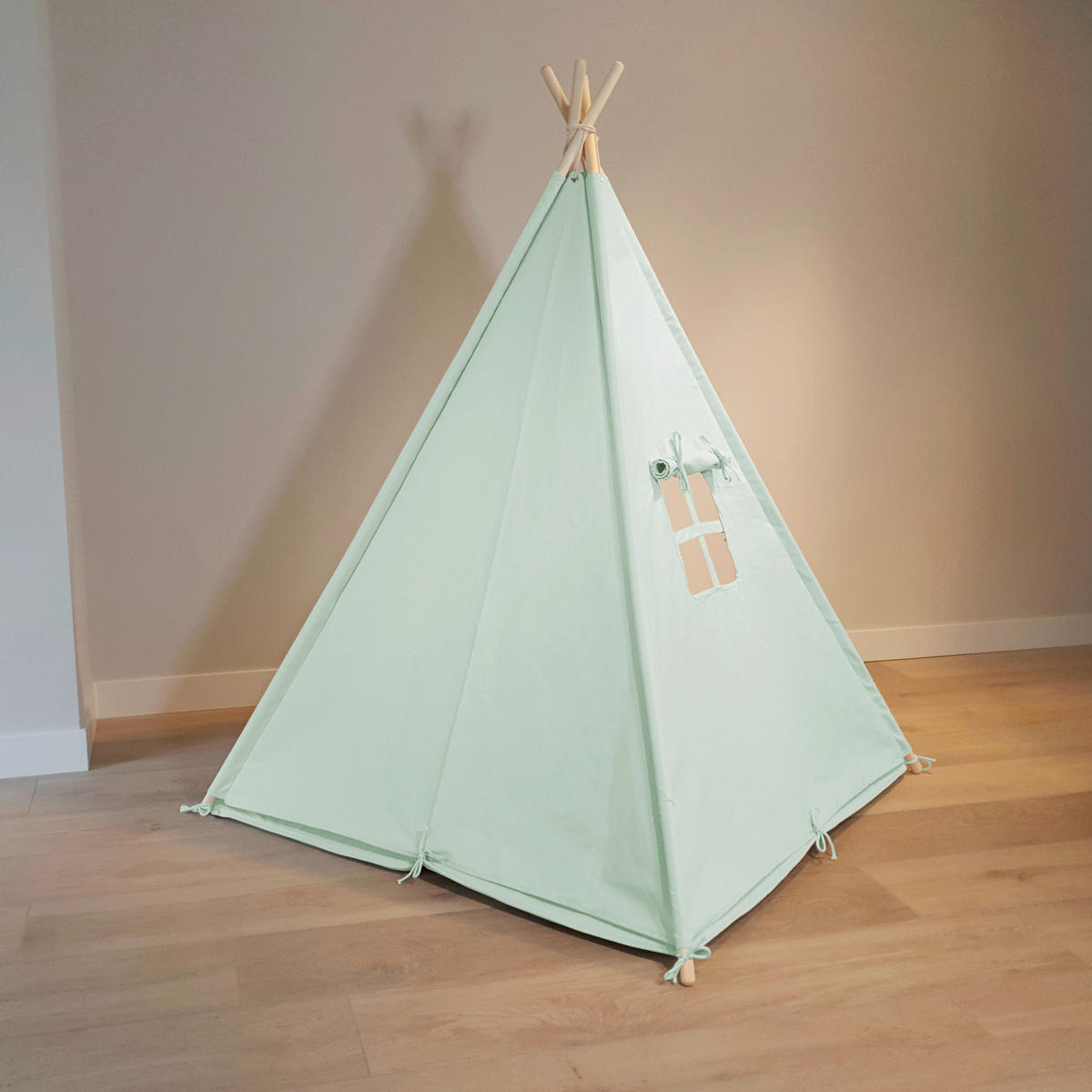 Sunny Kinder Tipi-Zelt Alba B/H/L: ca. 120x160x120 cm Alba - hellgrün (120,00/120,00/160,00cm) - Sunny