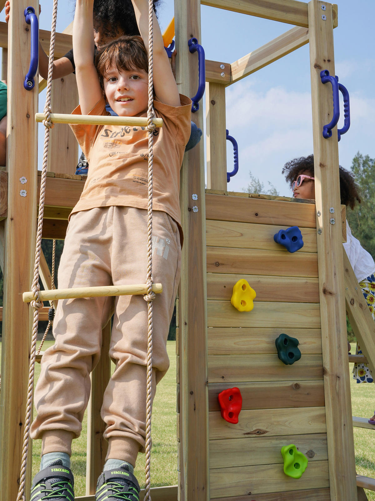 AXI Spielturm Moos braun B/H/L: ca. 342x267x375 cm Moos - braun/grau (375,00/342,00/267,00cm) - AXI