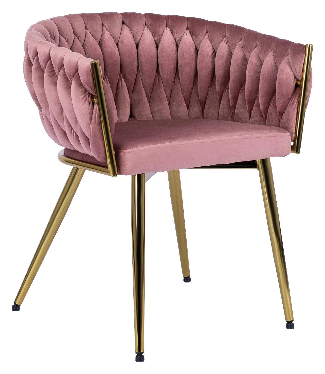 Stuhl CAPRI rosé Velourstoff B/H/T: ca. 65x73x54 cm CAPRI - rosé (65,00/73,00/54,00cm) - WIPMEB