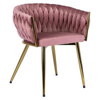 Stuhl CAPRI rosé Velourstoff B/H/T: ca. 65x73x54 cm CAPRI - rosé (65,00/73,00/54,00cm) - WIPMEB