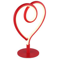 GLOBO LED-Tischleuchte Opal rot Silikon Aluminium Metall B/H/T: ca. 10x23,5x16 cm AMORE - rot/Opal (10,00/23,50/16,00cm) - GLOBO