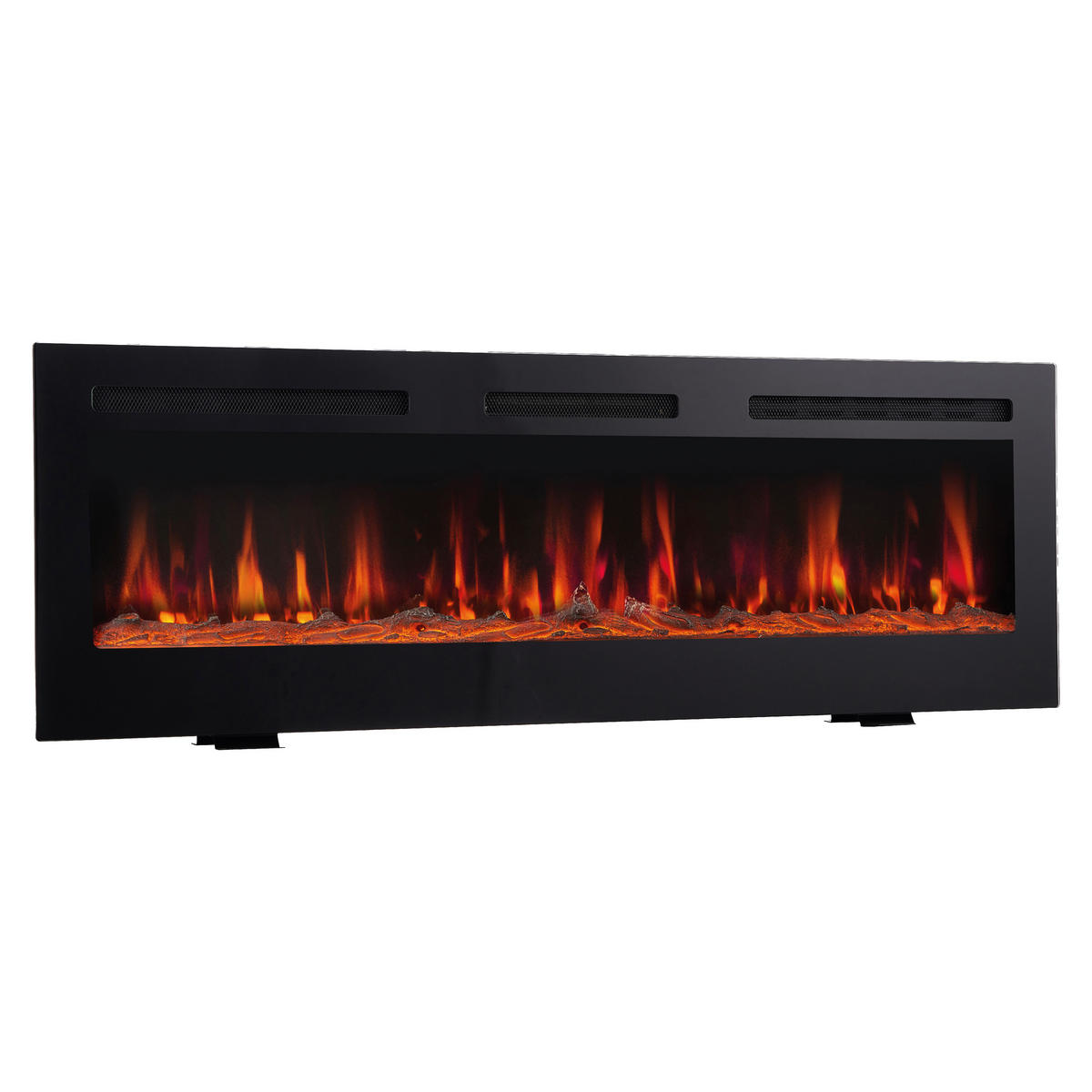 KAMINIO Elektrischer-Kamin MARLON schwarz Metall B/H/T: ca. 127x46,6x11,9 cm ca. 1800 W MARLON - schwarz (127,00/46,60/11,90cm) - KAMINIO
