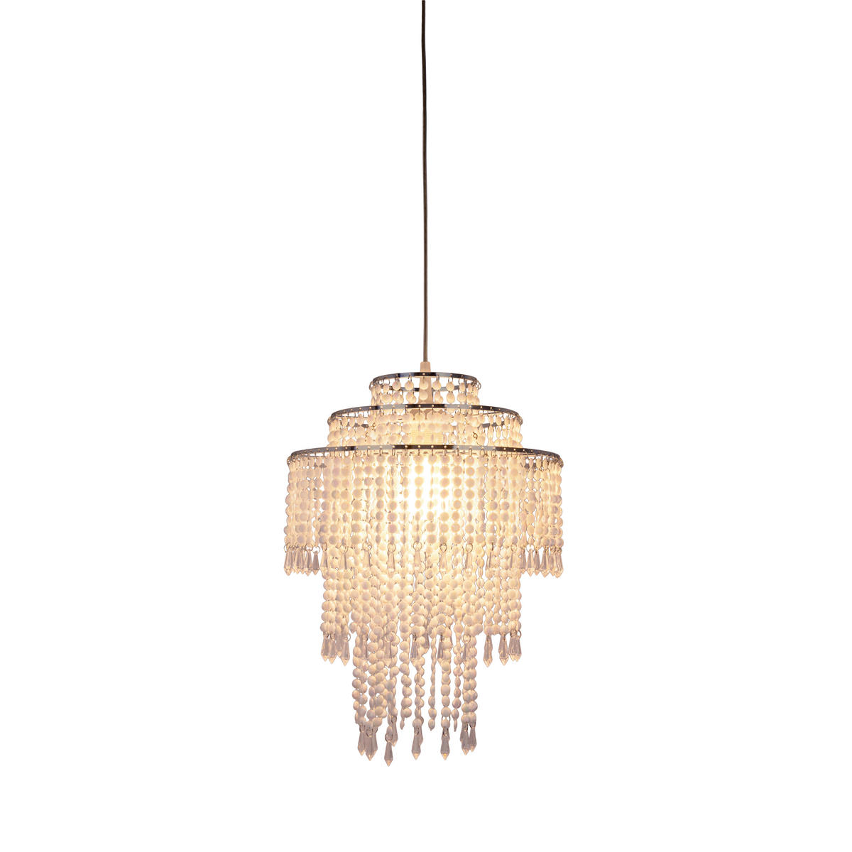 Näve Leuchten Pendelleuchte 7013831 transparent Metall Kunststoff B/H/T: ca. 32x43x32 cm E27 1 Brennstellen Lina - transparent (32,00/43,00/32,00cm) - Näve Leuchten