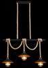 GLOBO Pendelleuchte DIANA 15690-3H schwarz Metall Hanfseil B/H/L: ca. 22x120x85,5 cm E27 3 Brennstellen Diana - schwarz (85,50/22,00/120,00cm)