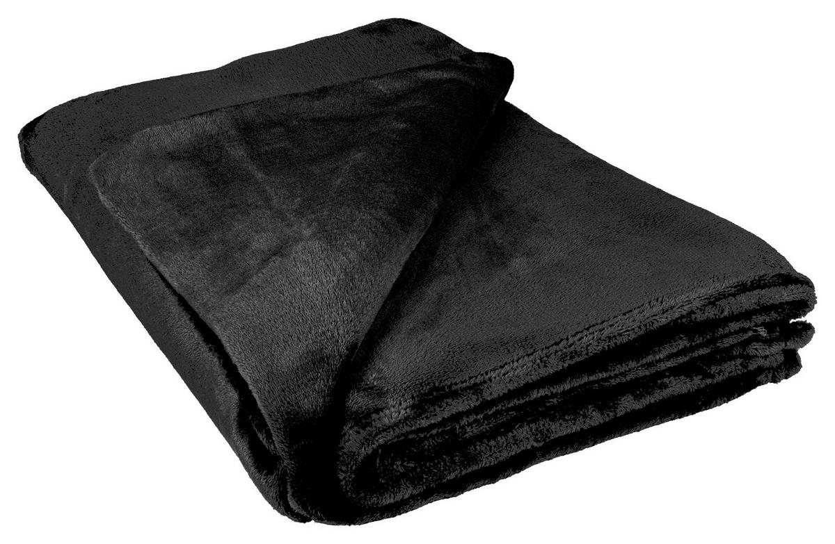 Flanelldecke Flanelldecke_Justus schwarz - schwarz (140,00/200,00cm)
