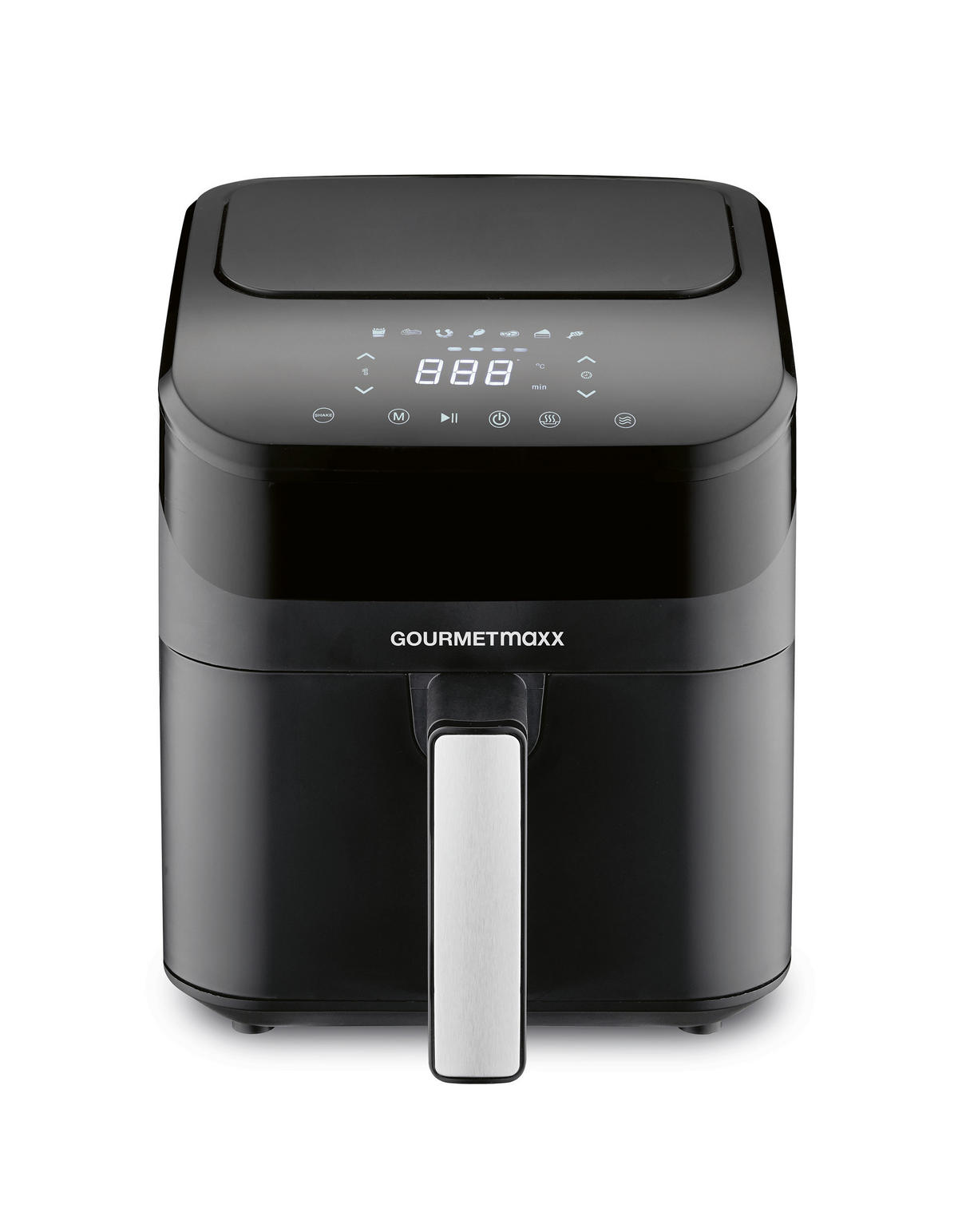 GOURMETmaxx Heißluftfritteuse schwarz Metall B/H/L: ca. 24x28,6x34,9 cm ca. 4 l Heißluftfritteuse 15021 - schwarz (34,90/24,00/28,60cm) - GOURMETmaxx