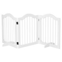 PawHut Hunde-Schutzgitter weiß Polypropylen B/H/L: ca. 29,5x154,5x61 cm Hunde-Absperrgitter - weiß (61,00/29,50/154,50cm) - PawHut