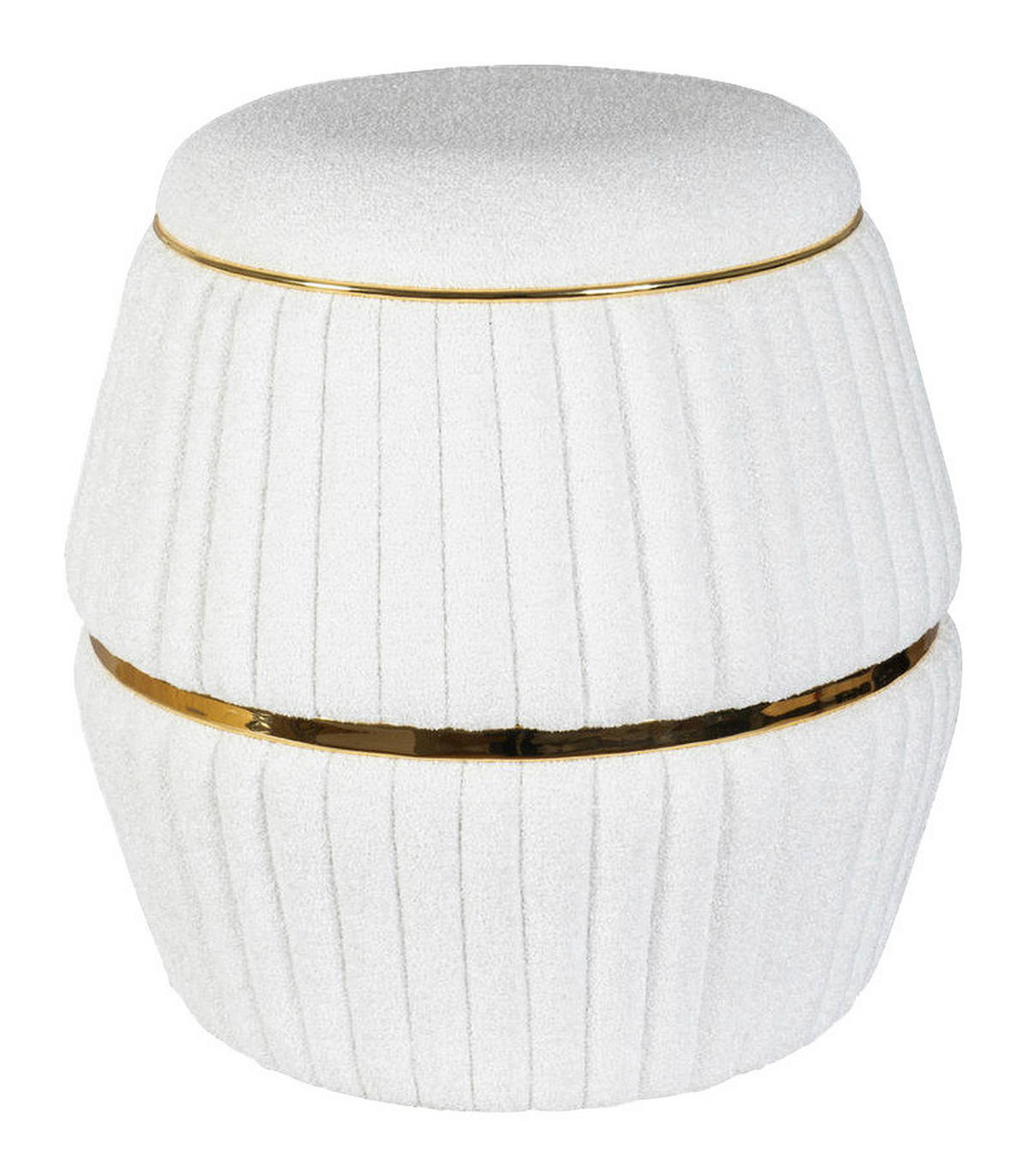 360 Living Hocker Doric 210 weiß gold H/D: ca. 53x51,5 cm Doric 210 - gold/weiß (51,50/53,00cm) - 360 Living