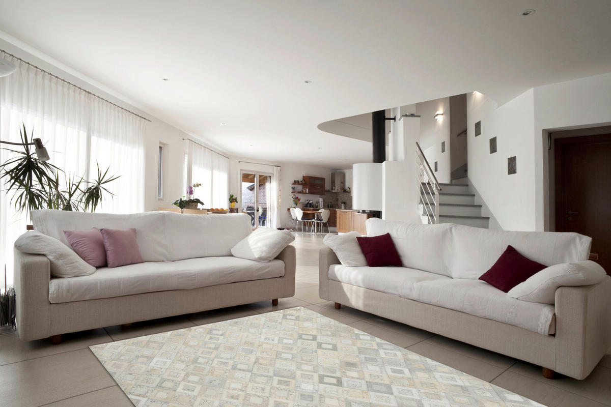 360Living Teppich Dazzle silber B/L: ca. 160x230 cm Dazzle - silber/grau (160,00/230,00cm) - 360Living
