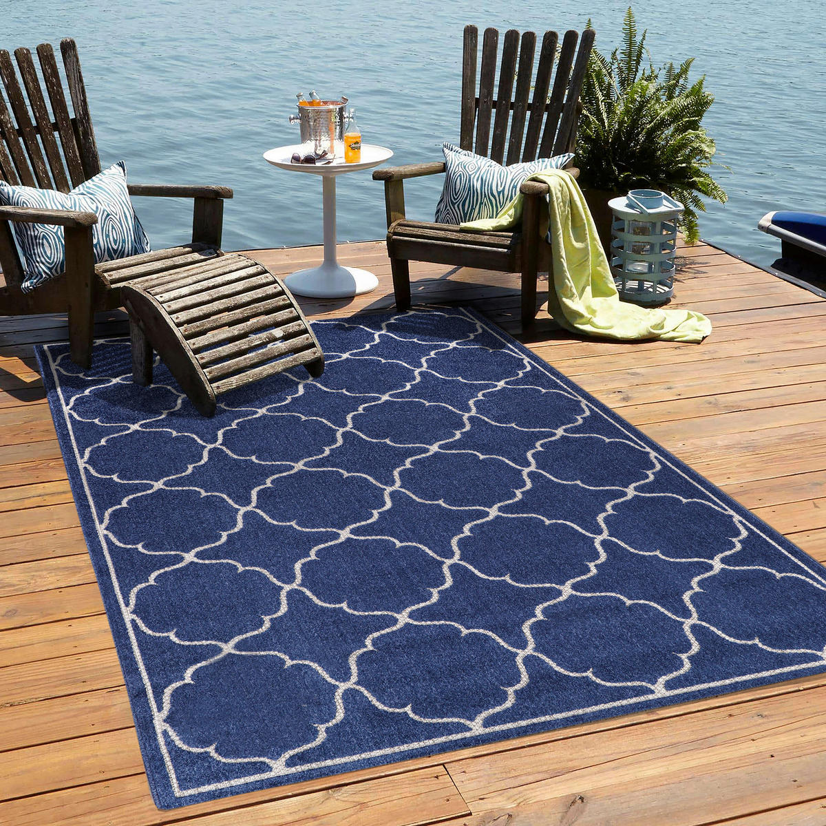 Sanat Outdoorteppich BERLIN blau B/L: ca. 80x200 cm BERLIN - blau (80,00/200,00cm) - Sanat