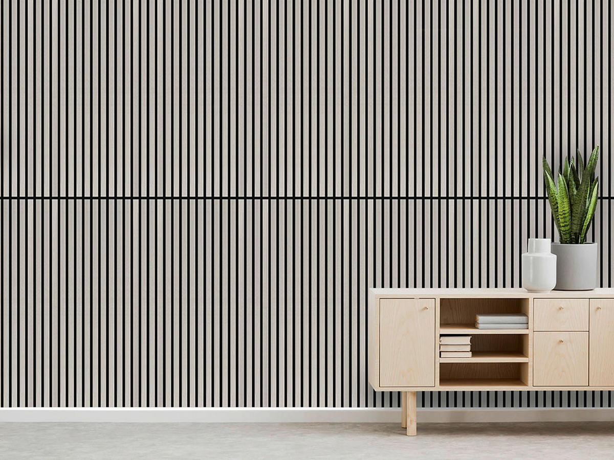 Wand-und Akustikpaneel grau L/B/H: ca. 104x52x1 cm pro Stück Akustikpaneel 52x104 Grey Oak - grau (104,00/52,00/1,00cm)