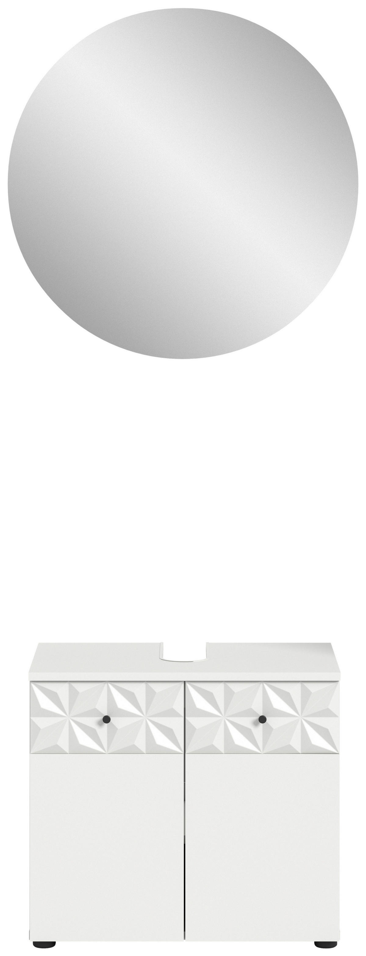 Badezimmer-Set Prisma weiß B/H/T: ca. 60x187x37 cm Prisma - weiß (60,00/187,00/37,00cm) - xonox.home