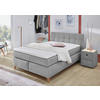 Boxspringbett  hellgrau Feinstruktur Liegefläche B/L: ca. 140x200 cm Nicola_Boxspringbett - hellgrau (155,00/104,00/224,00cm)