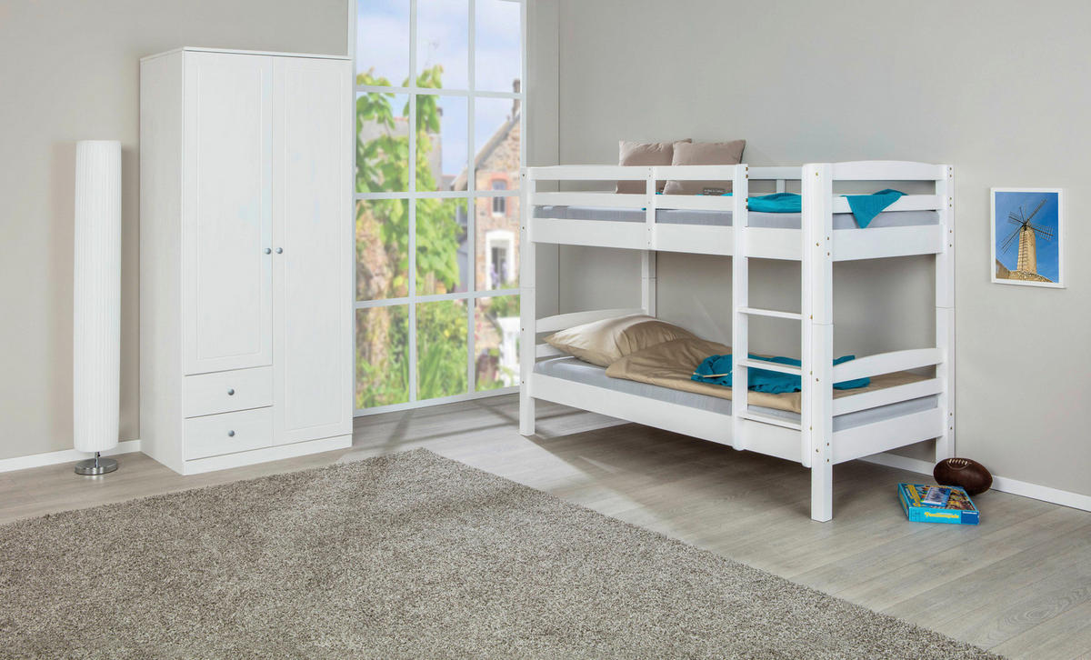 Etagenbett Rick weiß Rick - weiß (200,00/148,00/102,00cm) - Inter Link