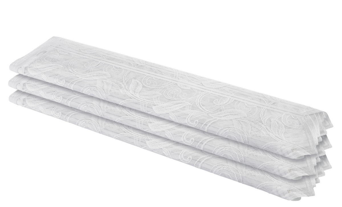Scheibengardinen-Meterware Ranke weiß H: ca. 60 cm Ranke - weiß (60,00cm)