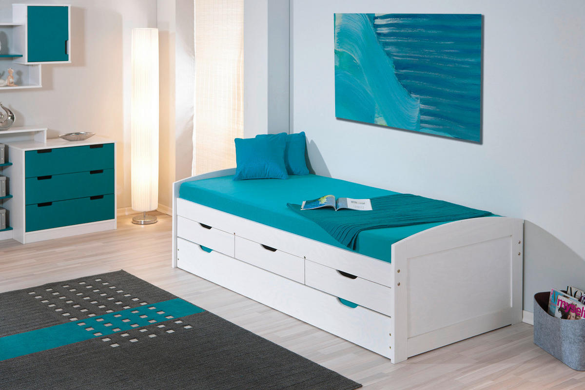 Funktionsbett Ulli weiß Liegefläche B/L: ca. 90x200 cm Ulli - weiß (98,00/63,00/205,00cm)