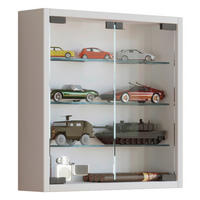 Vitrine Mandosa S weiß Holzwerkstoff Glas B/H/T: ca. 40x40x10 cm Mandosa S - weiß (40,00/40,00/10,00cm) - VCM Möbel