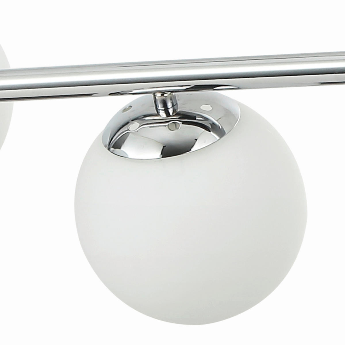 Lamkur Hängeleuchte Chrom Glas Stahl B/H/L: ca. 111x40x96 cm E14 6 Brennstellen Maddie - Chrom (96,00/111,00/40,00cm) - Lamkur