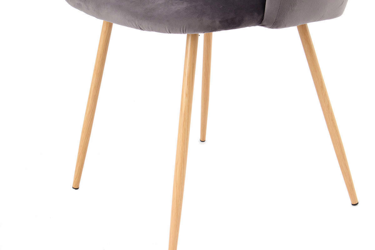 Stuhl Celina 100 2er grau Microfaser B/H/T: ca. 54x84x56 cm Celina 100 2er - Eiche/grau (54,00/84,00/56,00cm) - 360 Living