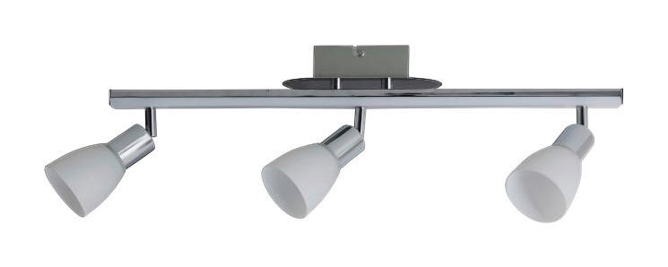 Näve Leuchten LED Deckenleuchte NV1233342 Chrom Metall Kunststoff Glas B/H/L: ca. 8x22x61 cm 3 Brennstellen Ibiza - Chrom (61,00/8,00/22,00cm) - Näve Leuchten