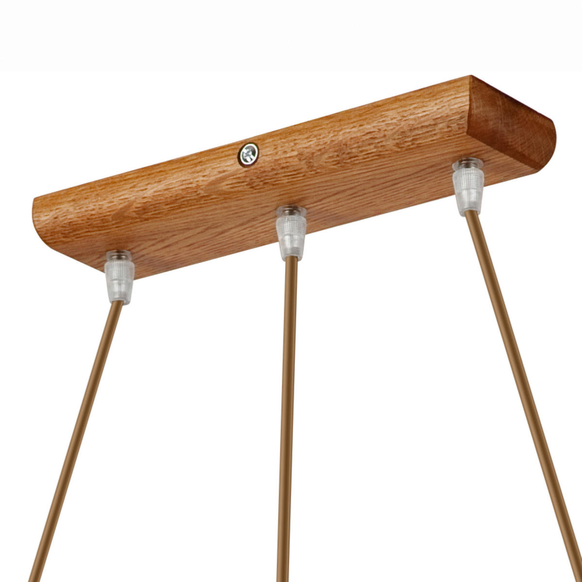 Lamkur Deckenleuchte Eiche rustikal Stahl Holz B/H/L: ca. 28x28x90 cm 3 Brennstellen Aida - Eiche/rustikal (90,00/28,00/28,00cm) - Lamkur