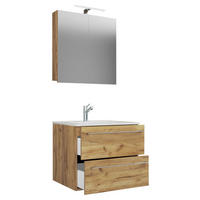 Waschplatz 3tlg-Badinos Eiche Honig Nachbildung B/H/T: ca. 61x52x46 cm 3tlg-Badinos - Eiche (61,00/52,00/46,00cm) - VCM Möbel