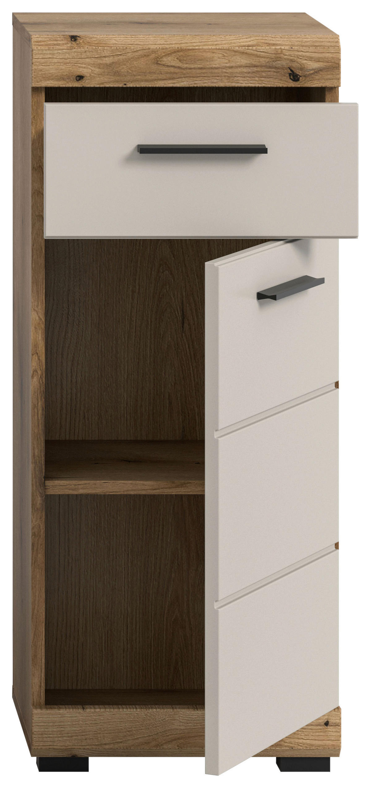 Badhochschrank Scout Evoke Oak Nachbildung Kaschmirgrau Nachbildung B/H/T: ca. 37x88x31 cm Scout - Kaschmirgrau (37,00/88,00/31,00cm) - xonox.home