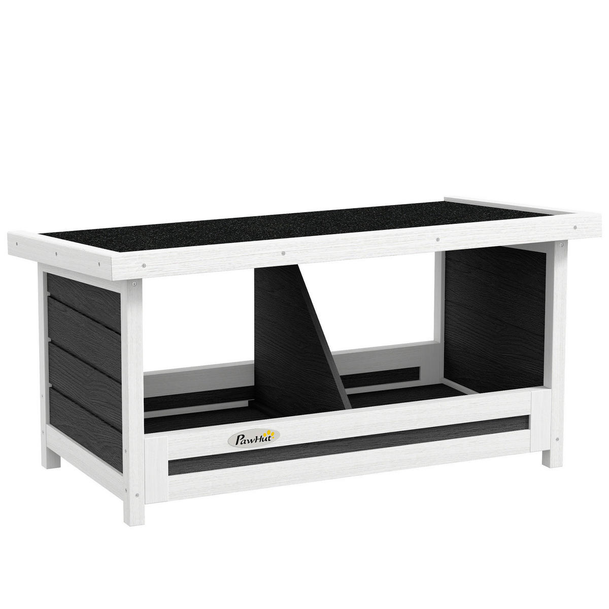 PawHut Hühner-Legenest weiß Holz B/H/L: ca. 37x34x66 cm Hühner-Legenest - weiß/grau (66,00/37,00/34,00cm) - PawHut