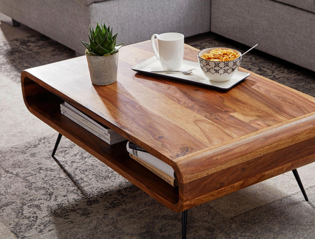 Couchtisch braun B/H/T: ca. 55x30x90 cm Couchtisch - braun (55,00/30,00/90,00cm) - Wohnling