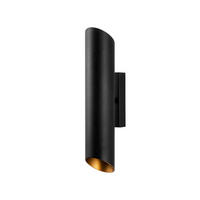 Opviq Wandleuchte gold schwarz Metall B/H/L: ca. 12x40x8 cm G9 2 Brennstellen Cut - gold/schwarz (8,00/12,00/40,00cm) - Opviq