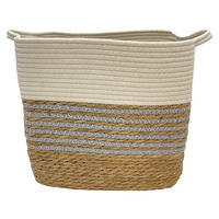 POCOline Korb weiß Baumwolle B/H/L: ca. 29x33x37 cm Korb_Lotte_L - weiß/natur (37,00/29,00/33,00cm) - POCOline