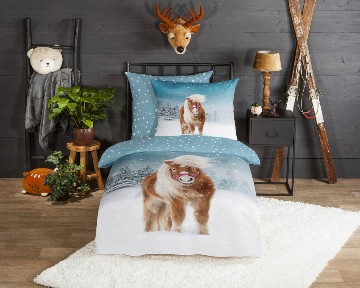 Baumwoll Bettwäsche Sweet Flanell Sweet - Multi (135,00/200,00cm) - Good Morning