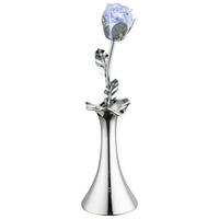 GLOBO Tischleuchte 28112 Chrom klar Metall Acryl H/D: ca. 29x8 cm Rosi - klar/Chrom (8,00/29,00cm) - GLOBO