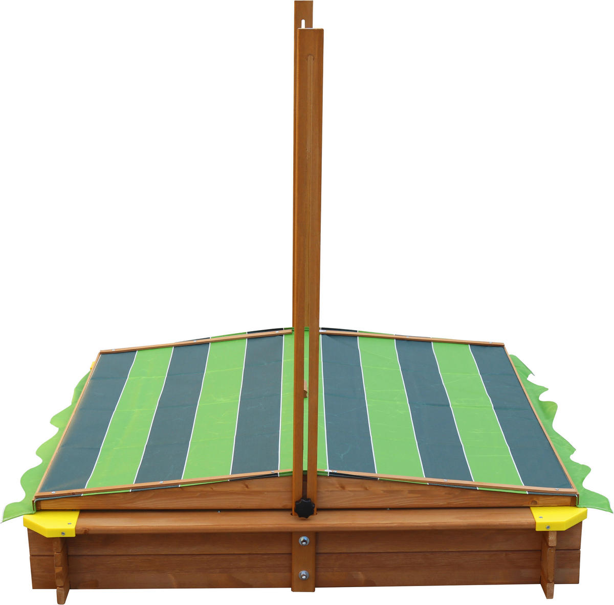 AXI Sandkasten Lily braun Holz B/H/L: ca. 118x118x118 cm Lily - braun/gelb (118,00/118,00/118,00cm) - AXI