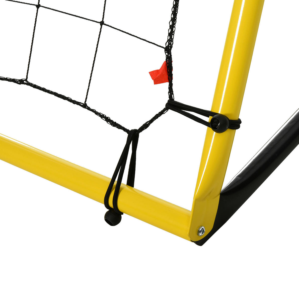 HOMCOM Fußballnetz gelb B/H/T: ca. 184x123x63 cm Fußballnetz_f.mehrere Ballsportart - gelb/schwarz (184,00/123,00/63,00cm) - HOMCOM