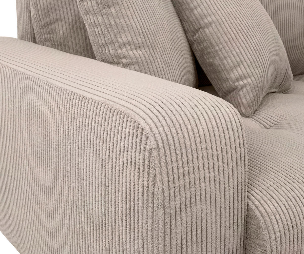 Big Sofa Alpha New dunkelbeige Microfaser B/H/T: ca. 244x85x112 cm Alpha New - buche/dunkelbeige (244,00/85,00/112,00cm)
