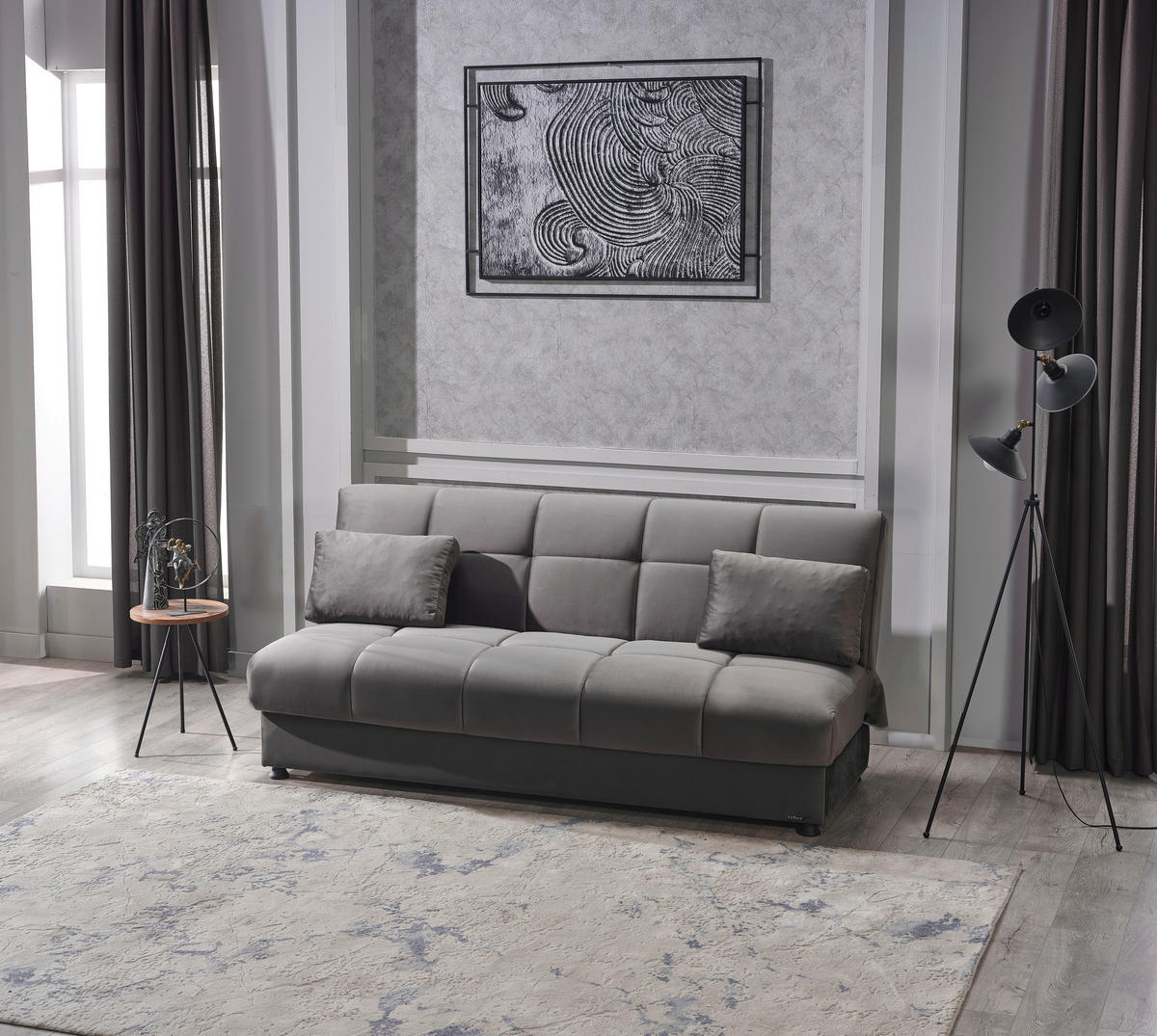 Schlafsofa Alonso grau B/H/T: ca. 199x90x86 cm Alonso - grau (199,00/90,00/86,00cm)