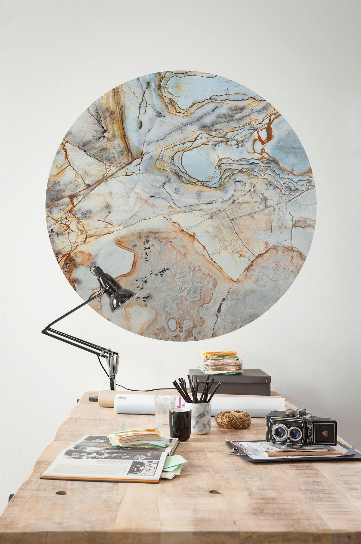 Komar Fototapete Marble Sphere D: ca. 125 cm Marble Sphere - (125,00cm) - Komar