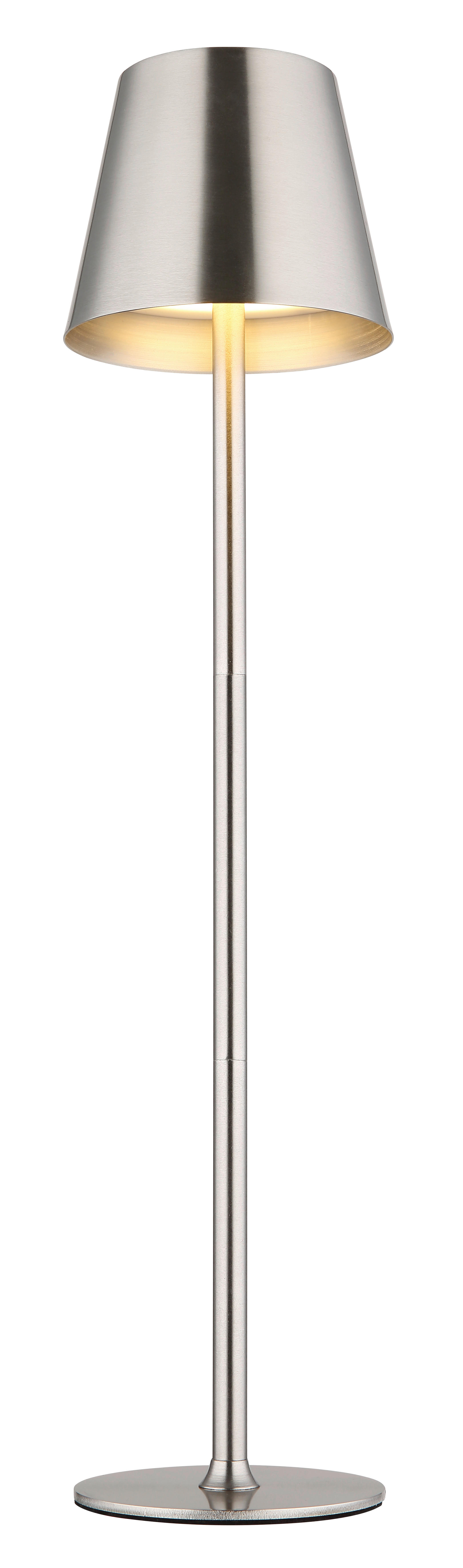 GLOBO LED-Tischleuchte VANNIE 58438N nickel Opal Metall Kunststoff H/D: ca. 47x11,2 cm 1 Brennstellen VANNIE - nickel/Opal (11,20/47,00cm) - GLOBO